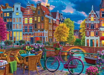 Cobble Hill 1000 Piece Puzzle - Cozy Street - Sample Poster Included