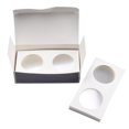 thumbnail image 2 of LEFU Coin Collection Storage Box Set - 12 Sizes Cardboard Holders Optional for Stamps & Coins, White Square Protective Cases, 50 Sheets per Box, Ideal for Collectors, 2 of 7