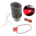 thumbnail image 3 of jinwen Car Universal Carbon Fiber Tailpipe Muffler Tip Red Light 02, 3 of 9