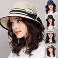 thumbnail image 1 of Neinkie Womens Straw Sun Hat Packable Summer UV Beach Sunhat UPF SPF 50 Packable Adjustable, 1 of 7
