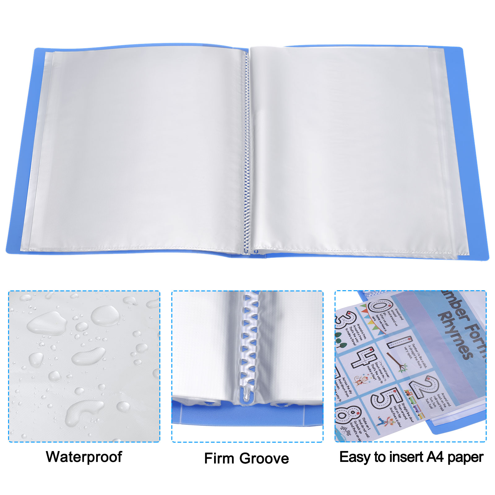 Uxcell 11.6 x 8.3'' Portfolio Binder Folder, 30 Pages Presentation