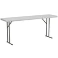 thumbnail image 1 of 18''W x 72''L Granite White Plastic Folding Training Table, 1 of 6