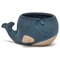 thumbnail image 1 of Abbott Collection AB-27-CRITTER-874-SM 2 in. Stoneware Whale Planter, Blue - Small, 1 of 4
