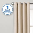 thumbnail image 2 of Mainstays Faux Silk Light-Filtering Grommet Window Curtain Panel, 54" x 63", Cream, 1 Panel, 2 of 7