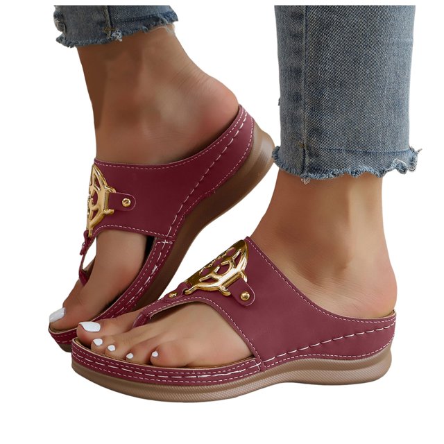 Womens Flip Flops Orthopedic Sandals Summer Comfortable Walking Thongs Beach Arch Support Slip on Slippers