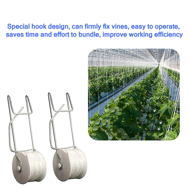 Crochets à Rouleau Trellis Kit de Serre Résistant aux Intempéries Support de Culture Cintre de Culture Accessoires d'Extérieur pour Plantes Jardin 6 Pcs