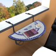 thumbnail image 1 of vidaXL Table de Balcon Suspendue Mosaïque Bleue et Blanche, 1 of 5