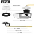 thumbnail image 3 of 2 Pcs Toilet Tank Flush Lever Front Mount Thick Universal Easy Operation Toilet Tank Flush Handle Toilet Tank Accessories Toilet Replacement Handle for Toilet, 3 of 6