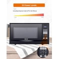 thumbnail image 3 of Commercial Chef 1.4 Cubic Foot Microwave with 10 Power Levels, Small Microwave with Push Button, 1100 Watt Microwave with Digital Control Panels, 3 of 7