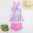 thumbnail image 4 of Cameland Womens Plus Size Swimsuits Bathing Suits Two Piece Tankini Tummy Control Swimwear Top with Boyshort, 4 of 5