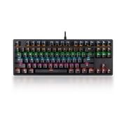 87-key mechanical keyboard wired keyboard RGB backlit keyboard blue switch / 26-key rollover / multimedia combination keys black
