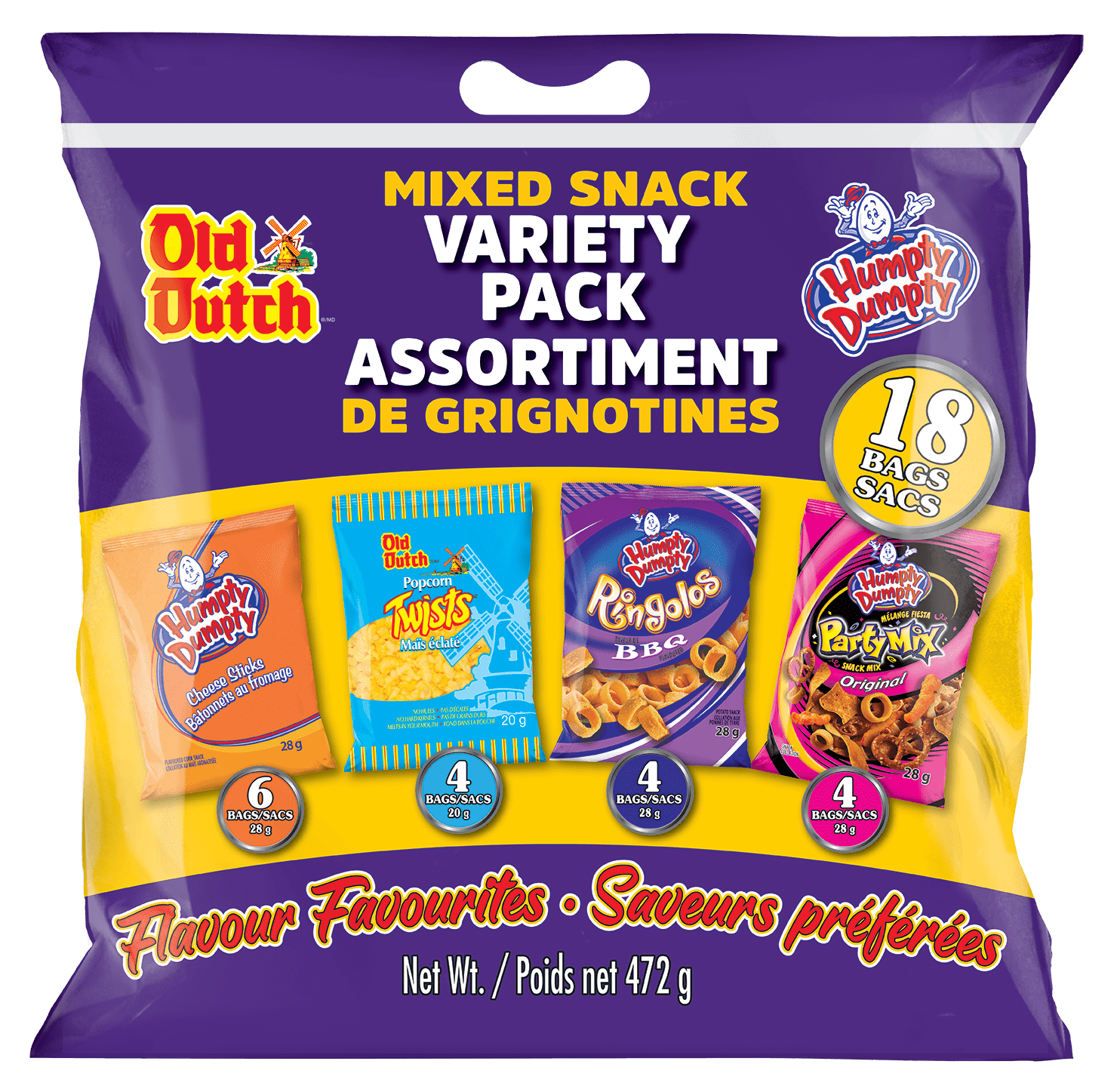 Old Dutch Snacks Poly Variety Pack