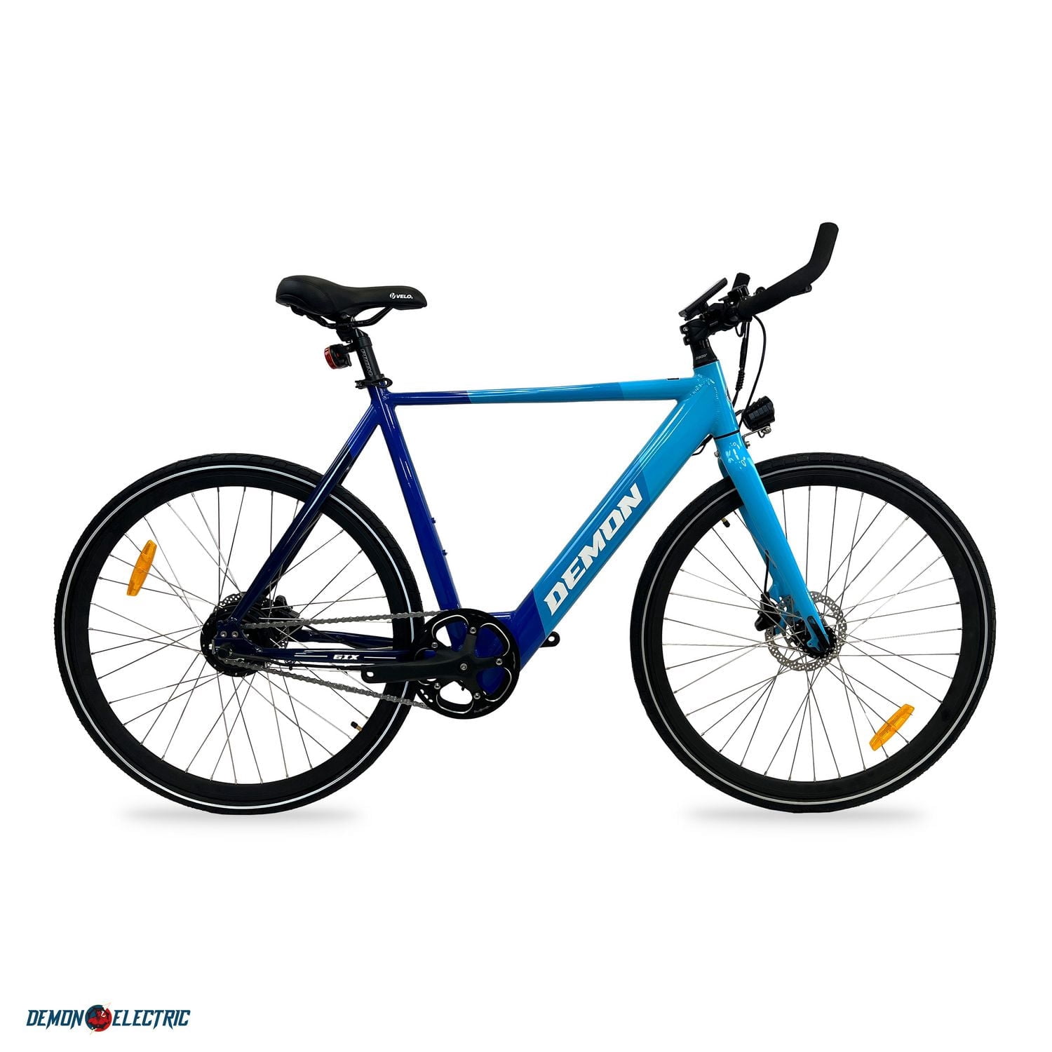 Demon Electric Vélo électrique de 27,5 pouces, moteur de 250 W pour adultes, vélo électrique de ville, 32 km/h, vélo électrique de navette avec 36V batterie dissimulée, bleu