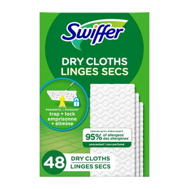 Swiffer Sweep + Mop, Dry Pads Refill, Floor Cleaner, Cleaning Cloths, Unscented, 48ct