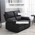 thumbnail image 4 of HOMCOM Causeuse Inclinable Canapé 2 Places Fauteuil Inclinable avec Repose-Pieds, 4 of 10