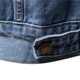 thumbnail image 3 of LOVZFMLL Jackets for Men's Solid Color Button Pocket Slim Fashion Casual Work Denim Jacket, 3 of 8