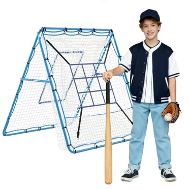 Équipement d'Entraînement pour Filets de Baseball – Entraîneur de Lancer Arrière Réglable à 9 Zones 5x4 Pi – Filet de Rebond Multi-Angle pour Frapper et Lancer – Système d'Entraînement Durable pour Cour Arrière