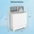thumbnail image 3 of Costway Portable Washing Machine Twin Tub Compact Laundry Washer with 20 lbs Capacity, 3 of 10