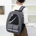 thumbnail image 3 of serony Cat Carrier Backpack Transparent Airline Approved for Outdoor Travel Grey, 3 of 9