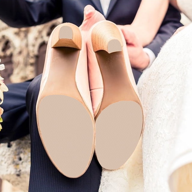 Uscallm Anti-Slip Tape for Shoes, Rippled Sole Protective Grip Strips, PVC Material Flexible Snug Fit Adhesive, Diamond Pattern Non-Slip Pads for Smooth Leather Soles, Includes Adhesive Aid and