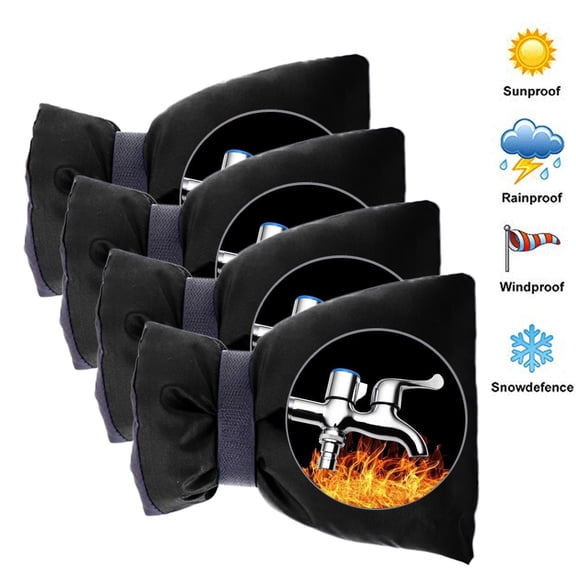 Boovnll Trousse d'Outils, Housse de Robinet Protection de Robinet pour Robinet Chaussettes de Robinet d'Extérieur 4 Pcs 21X15Cm, Ensemble d'Outils, Essentiels pour la Maison, Essentiels Ménagers