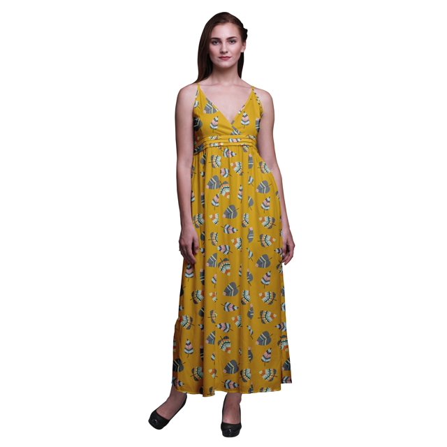 Bimba Robe Longue d'Été Sans Manches à Imprimé Teinture sur Nœuds Décontractée Maxi de Plage pour Femmes - X-Grand