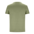 thumbnail image 4 of Men Oversized T Shirts Casual Loose Short Sleeve Crew Neck Tee Shirt Striped Color Block Tops with Pocket, 4 of 4