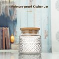 thumbnail image 1 of YAOMOBB Airtight Glass Jar Vintage Pattern Glass Storage Jar Bamboo Lid Large Capacity Kitchen Storage Container Good Sealing, 1 of 7