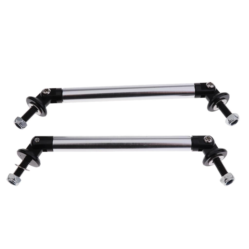 S SERENABLE 2Pcs Adjustable Car Front Bumper Lip Splitter Rod Strut Tie Bar 10cm 3.9inch White