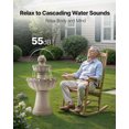 thumbnail image 4 of VEVOR Outdoor Water Fountain 2-Tier Rock Base Style 36.5 in Height Fountains, 4 of 9