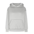 thumbnail image 4 of MeetoTime Women's Oversized Sweatshirt Fall Lightweight Long Sleeve Hoodie Fleece Pocket Pullover Tops, 4 of 6