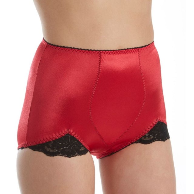 Culotte Femme Rago 919 Légère Gainante à Jambe en V avec Dentelle (Rouge 2X)