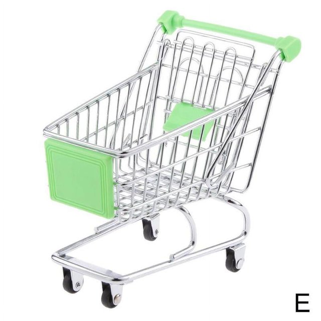 Jeu de Rôle pour Enfants Mini Chariot de Courses en Métal et Panier Supermarché D5H5