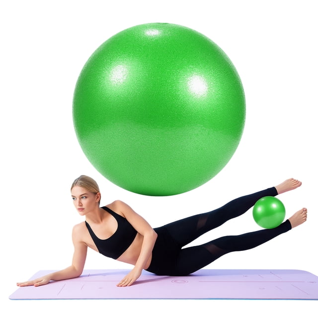 GOGO Exercise Ball for Physical Therapy, Green Pilates Ball 9 Inch Mini Yoga Balls for Stability Balance Barre Core Stretching