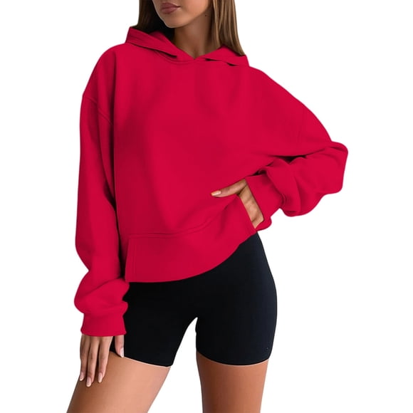 2025 Women's Casual Hooded Sweatshirt Zip Up Hoodie Soft Comfortable Pullover Fleece Hoodies Lightweight Hoodie for Everyday Wear Basic Loungewear Lightweight Versatile