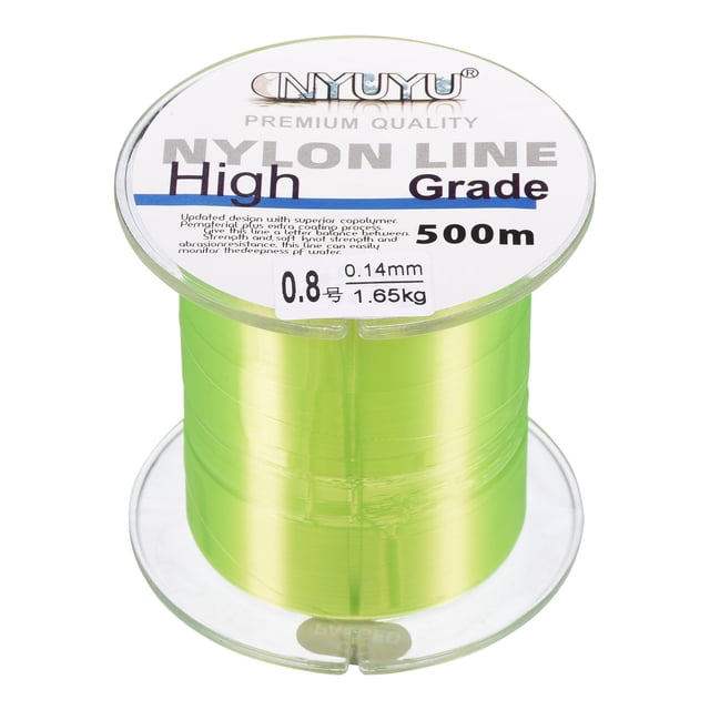 Uxcell 547Yard 3Lb Fluorocarbon Coated Monofilament Nylon Fishing Line Light Yellow