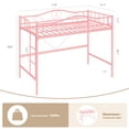 thumbnail image 3 of GloryStar Twin Loft Bed Frame, Compact Metal Loft with Adjustable Ladder & 400 lb Capacity for Kids’ Rooms or Dorms, No Box Spring Needed, 3 of 8