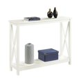thumbnail image 3 of Pemberly Row Table Console Moderne avec Tablette, Fini Bois Ivoire, 3 of 5