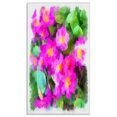 thumbnail image 2 of Petites Fleurs Roses avec Feuilles Vertes - Grande Oeuvre Florale sur Toile, 2 of 3