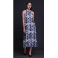 thumbnail image 2 of Bimba Robe de Plage d'Été pour Femmes, Dos Nu, Col Licou, Imprimée Teinture sur Nœuds - Petit, 2 of 6