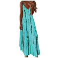 thumbnail image 2 of Robe Longue d'Été Boho de Plage Imprimée pour Femme en Dentelle à Épaules Dénudées, Robe Maxi Décontractée, 2 of 5