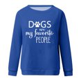 thumbnail image 4 of IROINID Économies Hauts à Manches Longues pour Femmes T-shirt Imprimé Blouse Col Rond Hauts de Détente Chandail en Molleton, Bleu, 4 of 4
