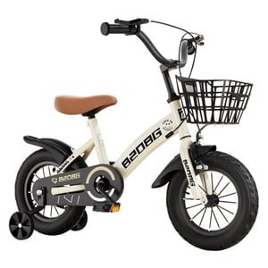 Bike 14" Kids Bike with Training Reels & Basket Children Bikes Gift for Boys and Girls Age 3-5 Toddler Bike with Dual Brakes for Beginners