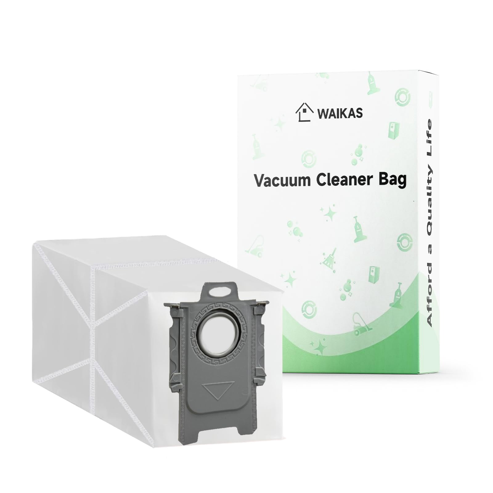 WAIKAS 20 Pack Qrevo Dust Bag for Roborock Qrevo QV 35A/35S, Qrevo S5V, Qrevo Curv S5X, Saros 10/10R/Z70, Qrevo Edge, Qrevo S/Pro/Master/Plus Robot Vacuum