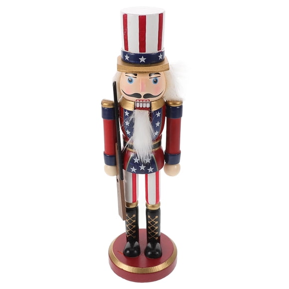 Miangastore 1pc Classic Wooden Walnut Soldier Nutcracker Puppet Soldier Toys Desktop