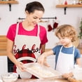 thumbnail image 4 of Oleegame 1PC Pretty Apron Christmas Kitchen Cooking Aprons Plaid Aprons Adjustable Buffalo Plaid Baking Apron, 4 of 7