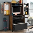 thumbnail image 4 of Sauder La Collection Harvey Park Armoire d'ordinateur, Finition Grand Walnut, 430053, 4 of 9