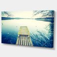 thumbnail image 2 of Sunset Over Tranquil Lake - Bridge Canvas Art Print, 2 of 3