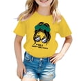 thumbnail image 1 of Hauts de Danse pour Enfants Filles T-Shirt Manches Longues Enfants Filles Mignon Graphique Imprimé Col Rond Manches Courtes Tee Été Décontracté T-Shirt Hauts, 1 of 5