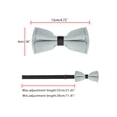 thumbnail image 4 of INSPIRE CHIC Nœuds Papillon Formels Unis Pré-Noués pour Homme Nœuds Papillon Sangle Ajustable Gris Argenté, 4 of 5